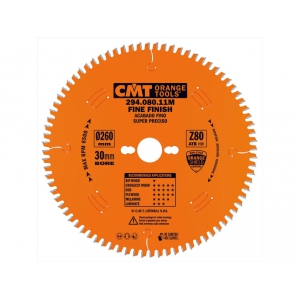 CMT Industrial Pílový kotúč pre pozdĺžne a priečne rezy - D260x2,5 d30 Z80 HM -5°Neg