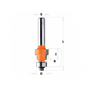 CMT Zaobľovacia fréza vydutá s ložiskom R0,4 D12,7x9,5 S=8mm             