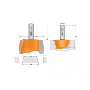 CMT C981 Sada vyspravovacia na CORIAN 2ks, S=12mm, D=47,5mm
