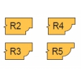 RH+ Zaobľovacia fréza - Multirádius R 2-3-4-5 135x17x30 4z             