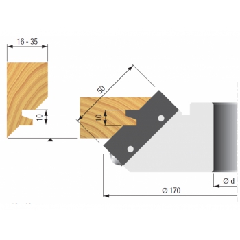 Žiletka 50x25x2 pre frézu TH24TM01030