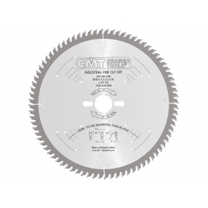 CMT Industrial Pílový kotúč pre finálne priečne rezy - D305x3,2 d30 Z72 HM