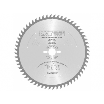 CMT Industrial C287 Pílový kotúč na lamino bez predrezu - D303x3,2 d30 Z60 HM