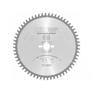 CMT Industrial C287 Pílový kotúč na lamino bez predrezu - D303x3,2 d30 Z60 HM -6°Neg