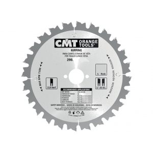 CMT Industrial Pílový kotúč pre pozdĺne rezy - D250x2,8 d30 Z24 HM