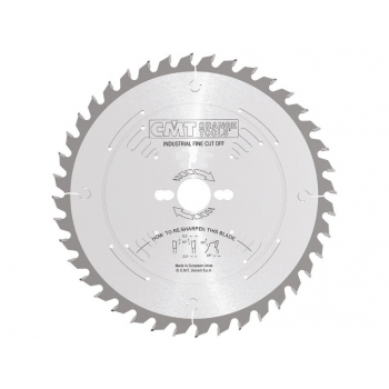 CMT Industrial Pílový kotúč pre pozdĺžne a priečne rezy - D254x2,4 d30 Z48 HM -5°Neg