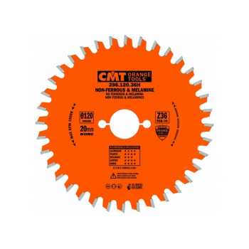 CMT Pílový kotúč na lamino, plast a neželezné kovy - D120x1,8 d20 Z36 TFZ N HM