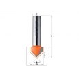 CMT Fréza na V drážku - s ložiskom 90° D12,7x12,7 L44,5 S=6 HM