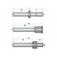 CMT Tŕň tanierovej frézy bez ložiska Typ 1A L=55 S=8mm