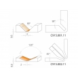 CMT Fréza na V drážku pre Alucobond 135° D18x3,3 S=8mm