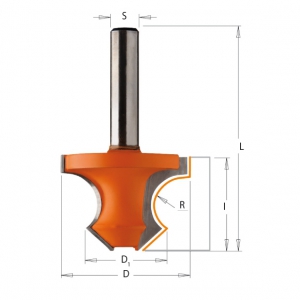 CMT Fréza na okrasné rámy s 45st skosením D36x25 S=8mm HM