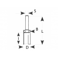 Drážkovacia fréza s ložiskom D12x25x61 S=8 HM                       